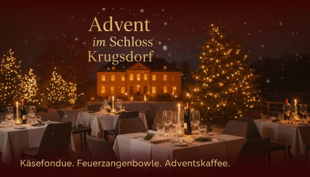 Kurz mal weg Advent: Im Schloss Krugsdorf gibt es in der Adventszeit Feuerzangenbowle, Heinz Rühmann und Tuschbüffet