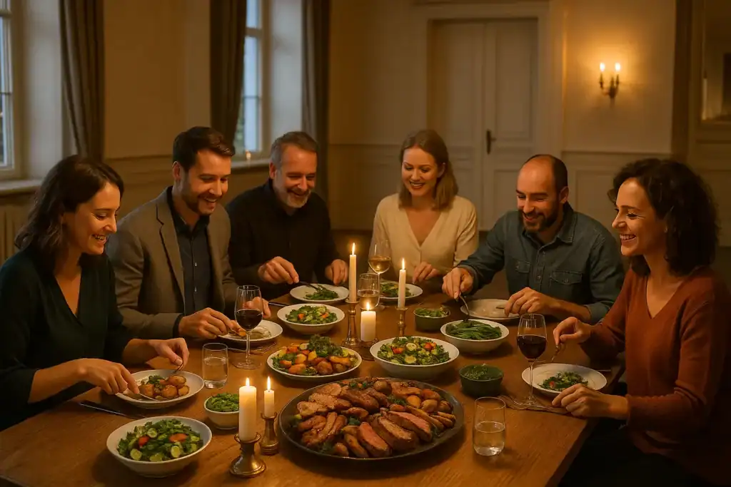 Geburtstagsgesellschaft mit Büffet im Schloss Krugsdorf