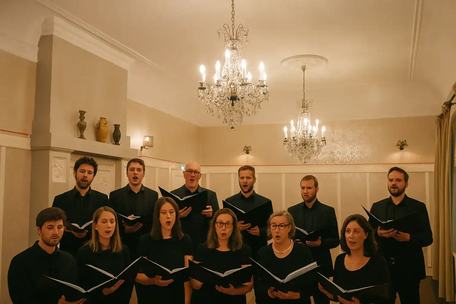 Chorprobe in Schloss Krugsdorf bei Pasewalk