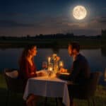 Gutschein Candlelight Dinner bei Mondschein am See