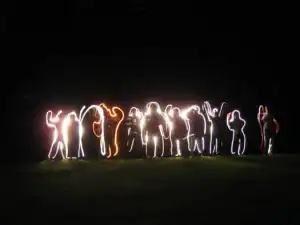 Teamevent Lichtmalerei