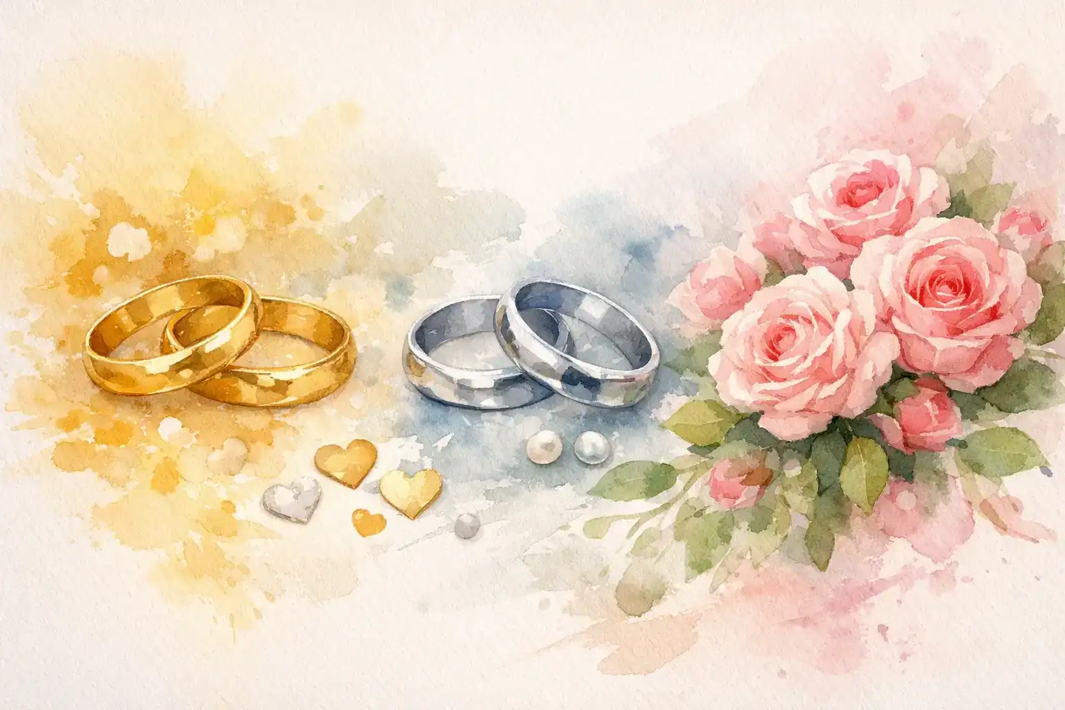 Hochzeitsjubiläum feiern: Gold, Silber, Rosen