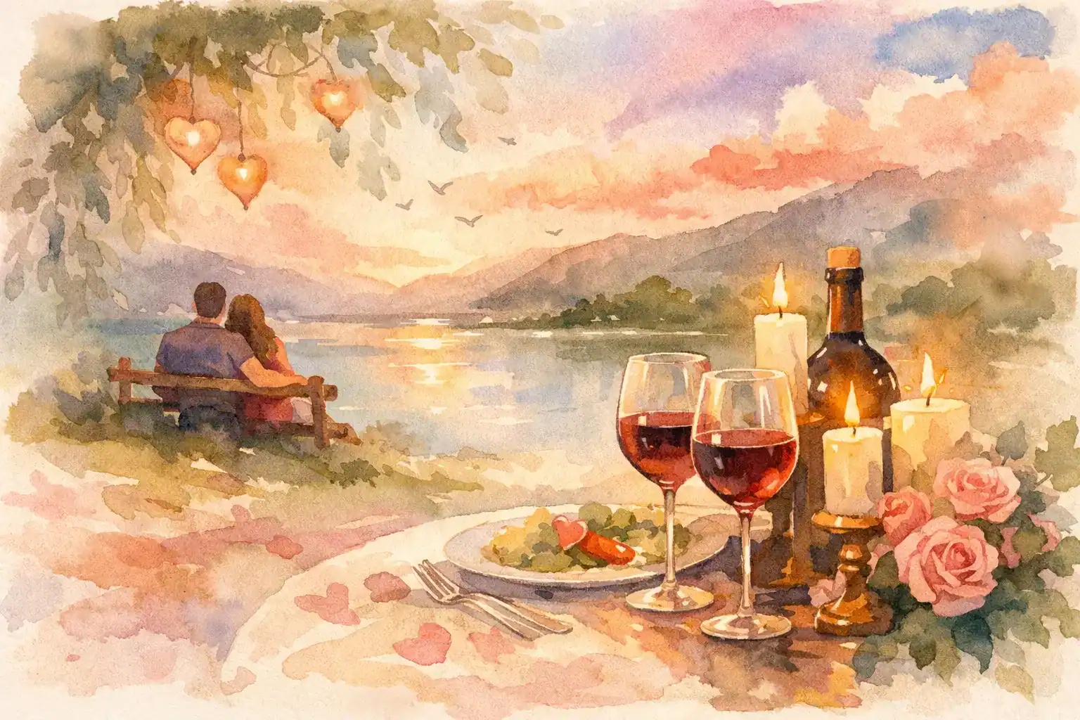 Romantik-Wochenende mit Dinner planen
