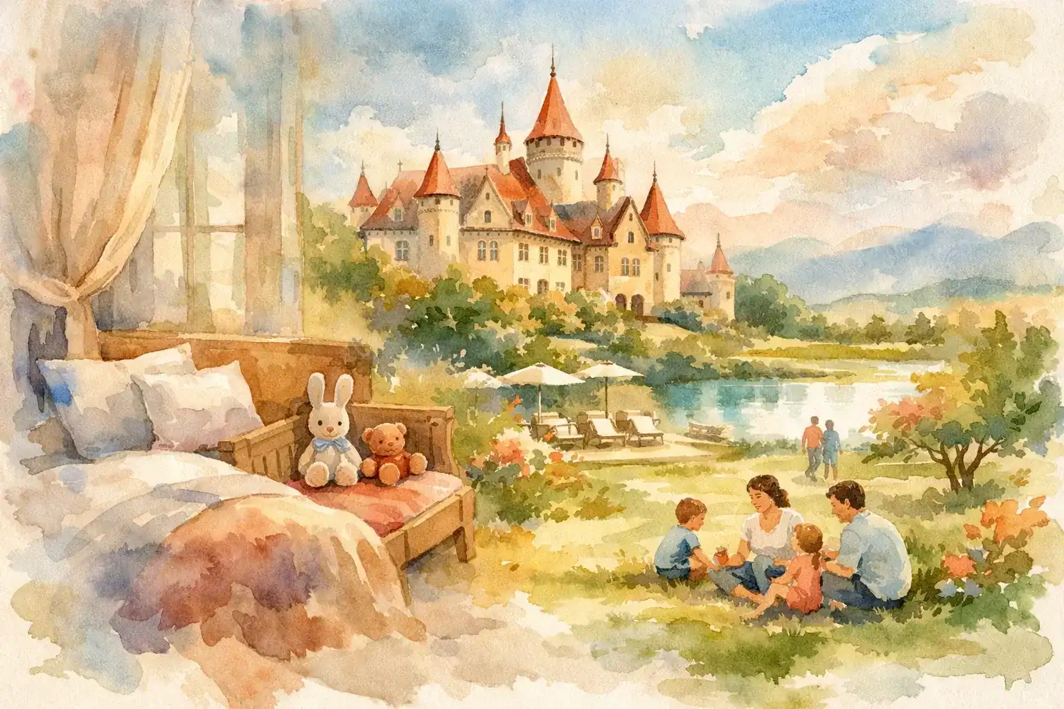 Schloss Hotel mit Familienzimmer für Auszeiten