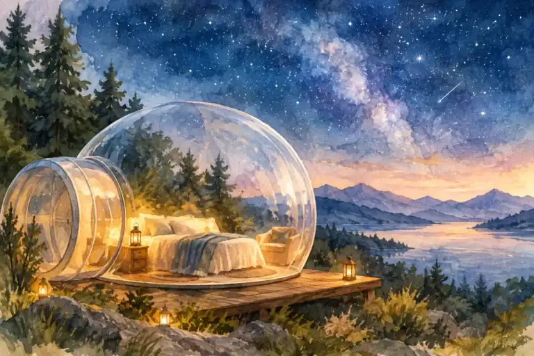 Im Bubble Tent unter Sternen übernachten